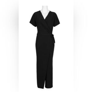 Emma & Michele V-Neck Wrap Tie Jumpsuit NWOT